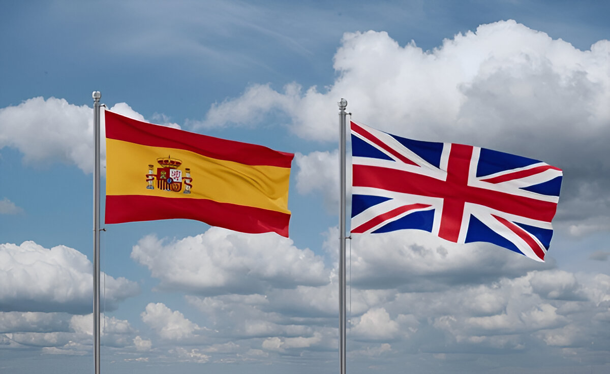 uk spain flag uk spain flag